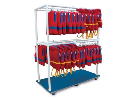 Small Storage Rack for Life Vests - Holds 20-25