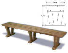 Load image into Gallery viewer, Nordesco Wide Plastic Bench